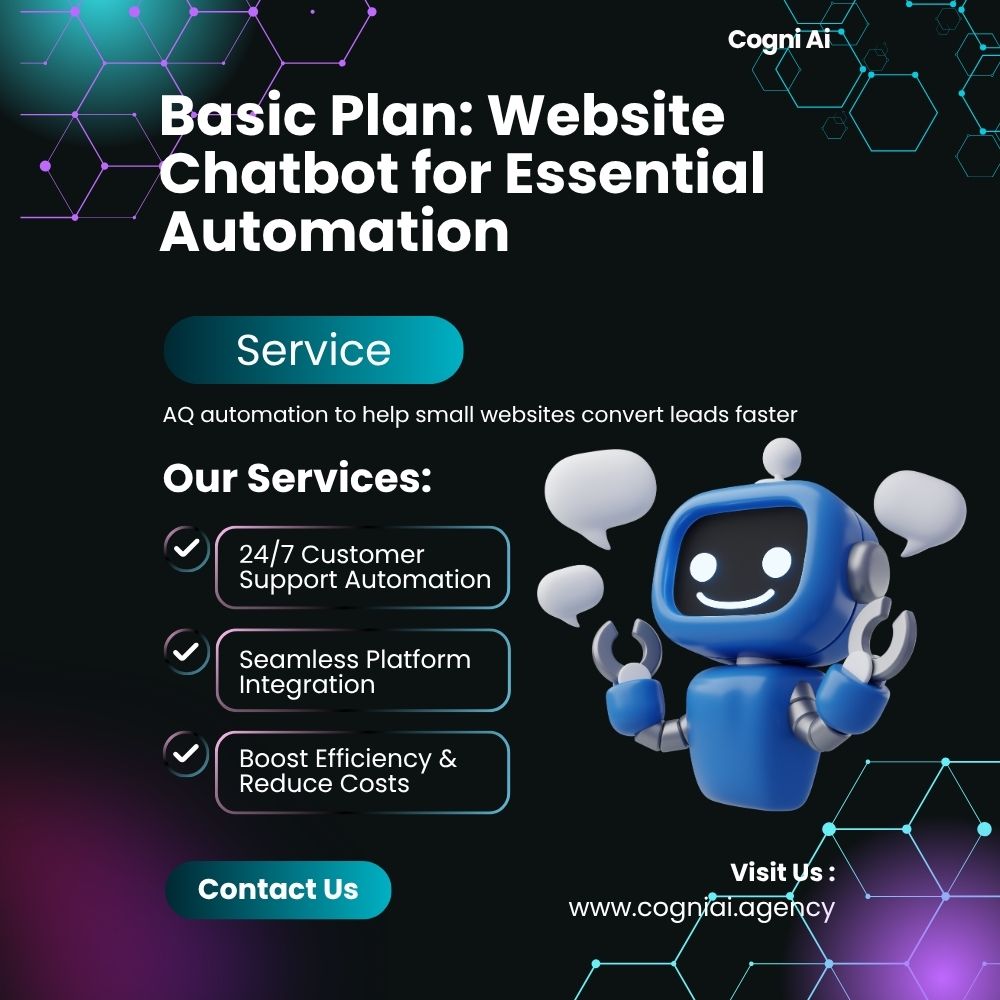 Basic Plan – Website Chatbot for Essential Automation